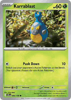 Karrablast Pokémon TCG card art
