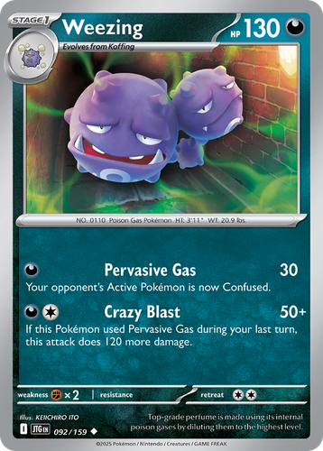 Weezing #92 from Journey Together - Uncommon - Illustrated by KEIICHIRO ITO