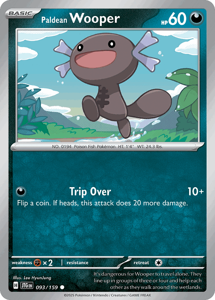 Paldean Wooper #93 from Journey Together - Common - Illustrated by Lee HyunJung