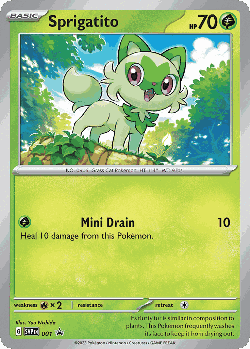Sprigatito Pokémon TCG card art