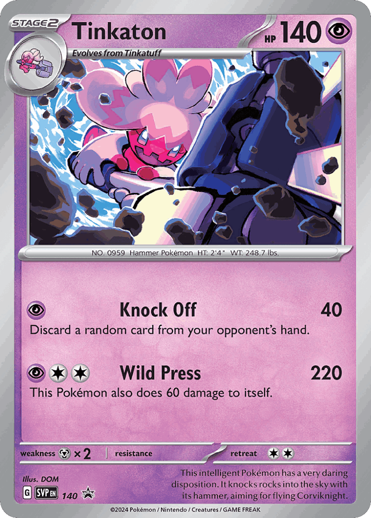 Tinkaton #140 from Scarlet & Violet Black Star Promos - Promo - Illustrated by DOM
