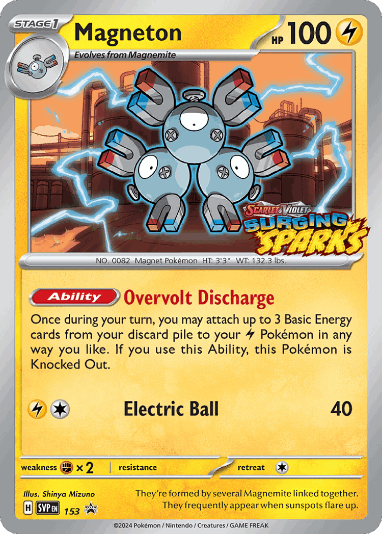 Magneton #153 from Scarlet & Violet Black Star Promos - Promo - Illustrated by Shinya Mizuno