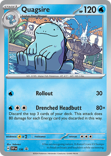 Quagsire 156, Scarlet & Violet Black Star Promos