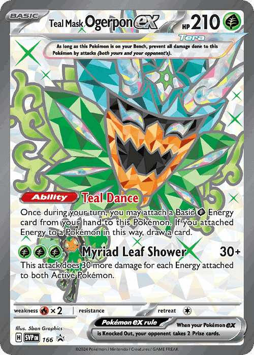 Teal Mask Ogerpon ex 166, Scarlet & Violet Black Star Promos