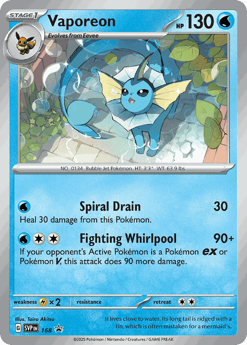 Vaporeon 168, Scarlet & Violet Black Star Promos