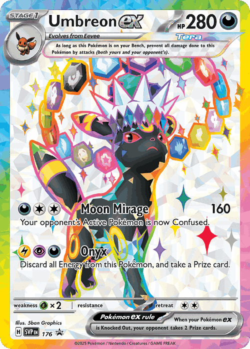 Umbreon ex 176, Scarlet & Violet Black Star Promos