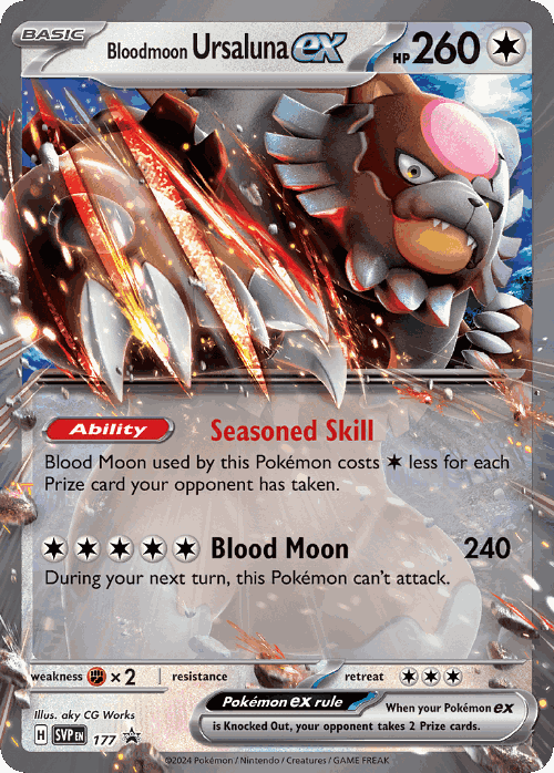 Bloodmoon Ursaluna ex 177, Scarlet & Violet Black Star Promos