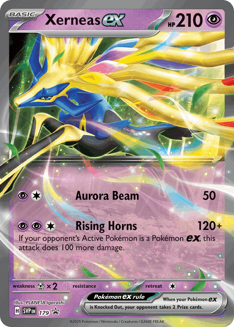 Xerneas ex #179 from Scarlet & Violet Black Star Promos - Promo - Illustrated by PLANETA Igarashi