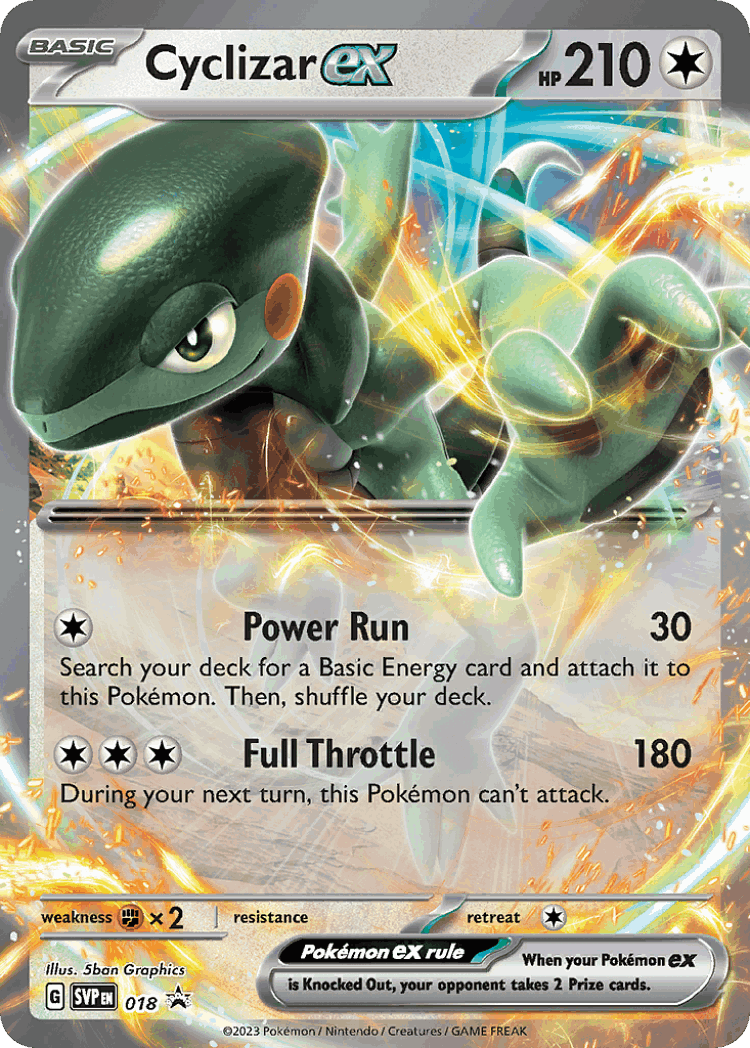 Cyclizar ex #18 from Scarlet & Violet Black Star Promos - Promo - Illustrated by 5ban Graphics