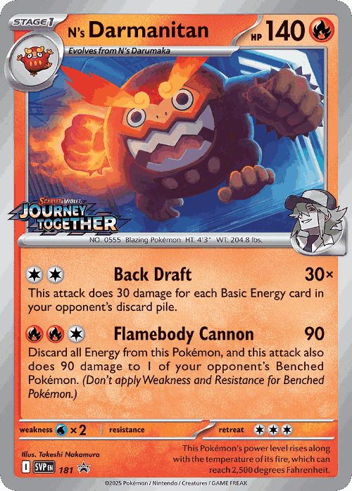 N's Darmanitan 181, Scarlet & Violet Black Star Promos