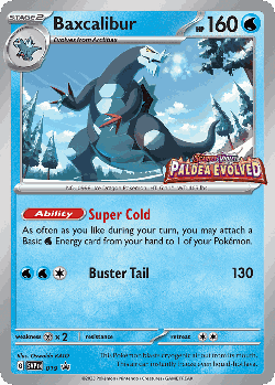 Baxcalibur Pokémon TCG card art