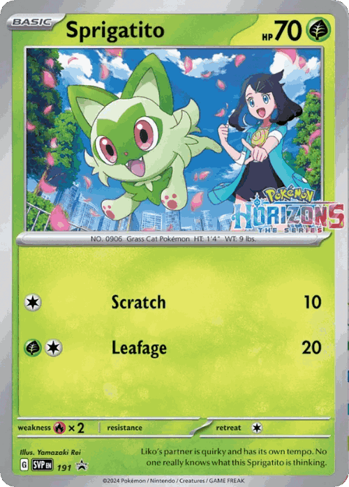 Sprigatito 191, Scarlet & Violet Black Star Promos