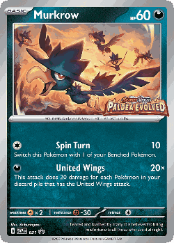 Murkrow Pokémon TCG card art