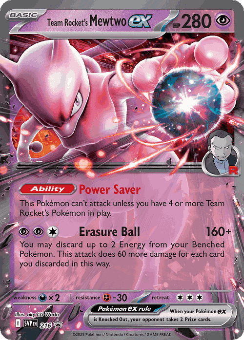 Team Rocket's Mewtwo ex 216, Scarlet & Violet Black Star Promos