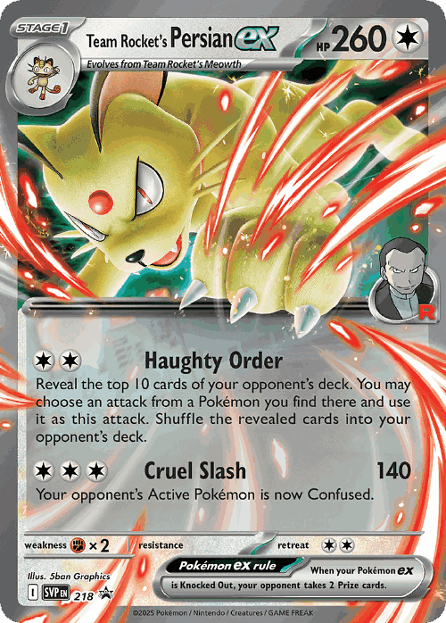 Team Rocket's Persian ex 218, Scarlet & Violet Black Star Promos