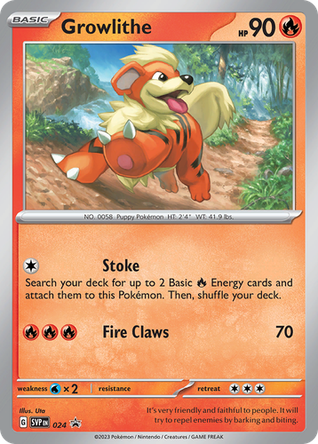 Growlithe #24 from Scarlet & Violet Black Star Promos - Promo - Illustrated by Uta