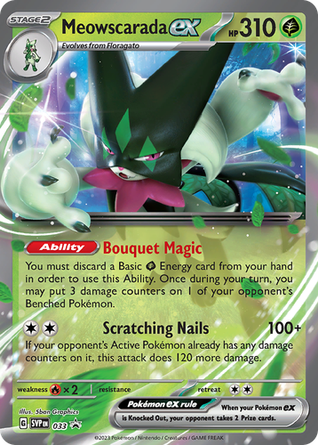 Meowscarada ex 33, Scarlet & Violet Black Star Promos