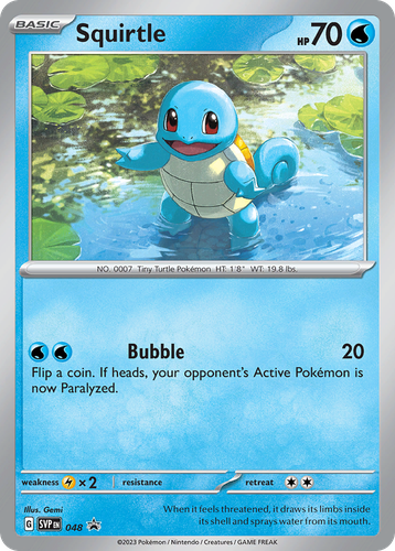 Squirtle 48, Scarlet & Violet Black Star Promos