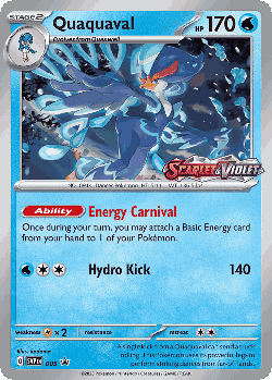 Quaquaval Pokémon TCG card art