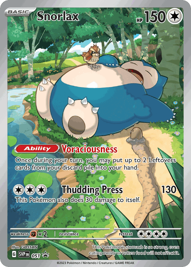 Snorlax #51 from Scarlet & Violet Black Star Promos - Promo - Illustrated by GOSSAN