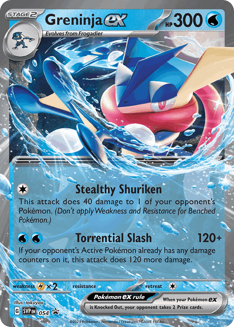 Greninja ex #54 from Scarlet & Violet Black Star Promos - Promo - Illustrated by takuyoa