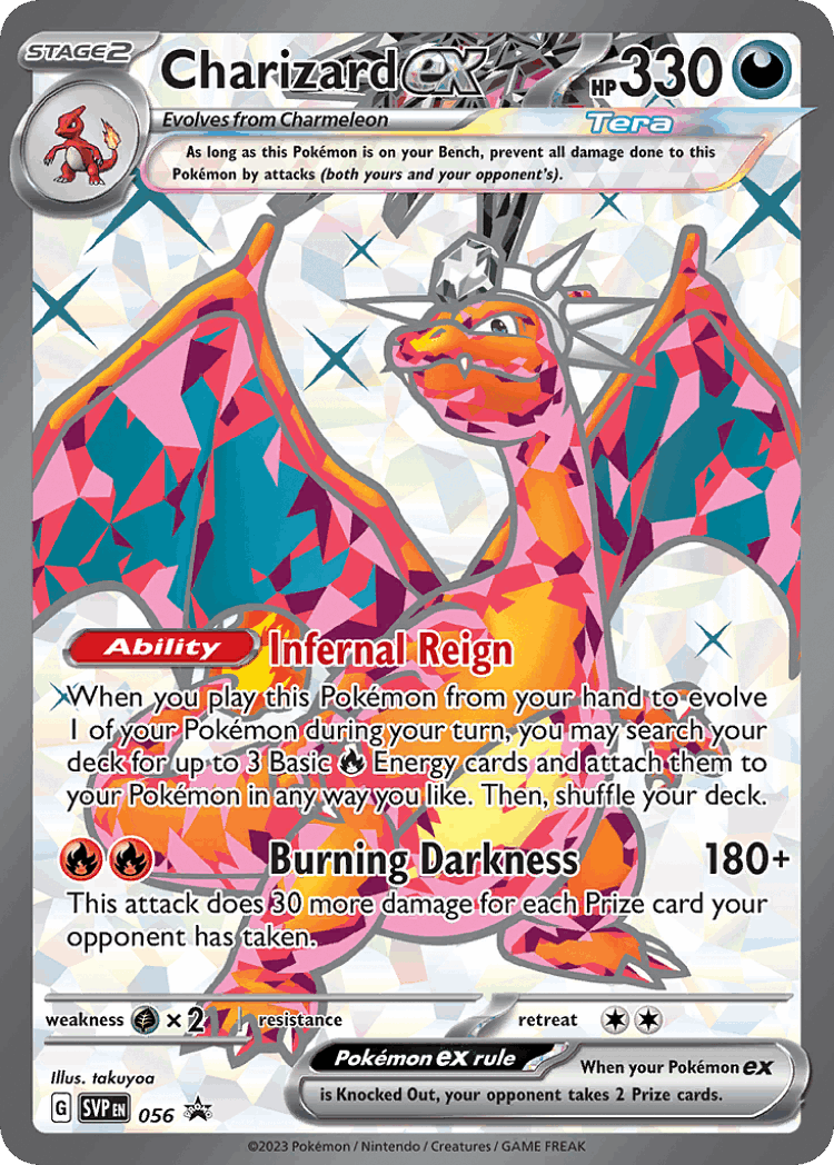 Charizard ex #56 from Scarlet & Violet Black Star Promos - Promo - Illustrated by takuyoa