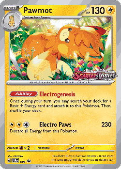 Pawmot Pokémon TCG card art