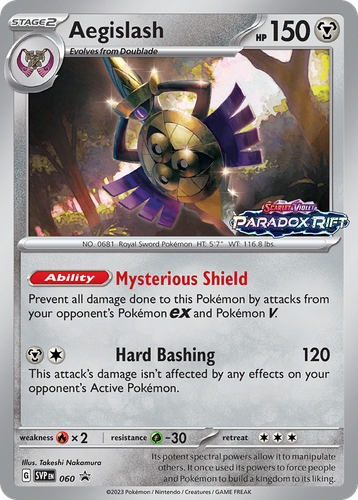 Aegislash #60 from Scarlet & Violet Black Star Promos - Promo - Illustrated by Takeshi Nakamura