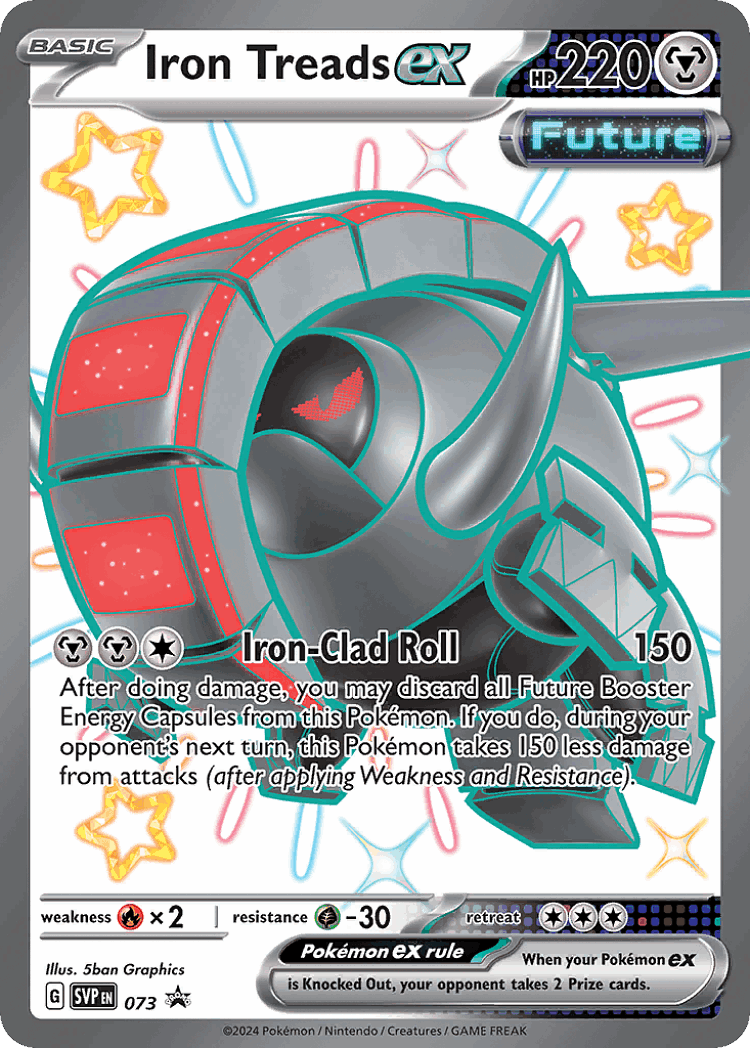 Iron Treads ex #73 from Scarlet & Violet Black Star Promos - Promo - Illustrated by 5ban Graphics