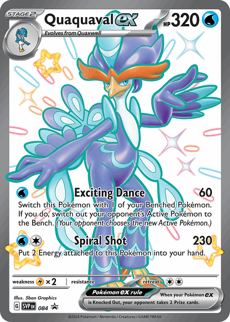 Quaquaval ex #84 from Scarlet & Violet Black Star Promos - Promo - Illustrated by 5ban Graphics