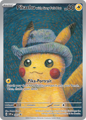 Pikachu with Grey Felt Hat card art