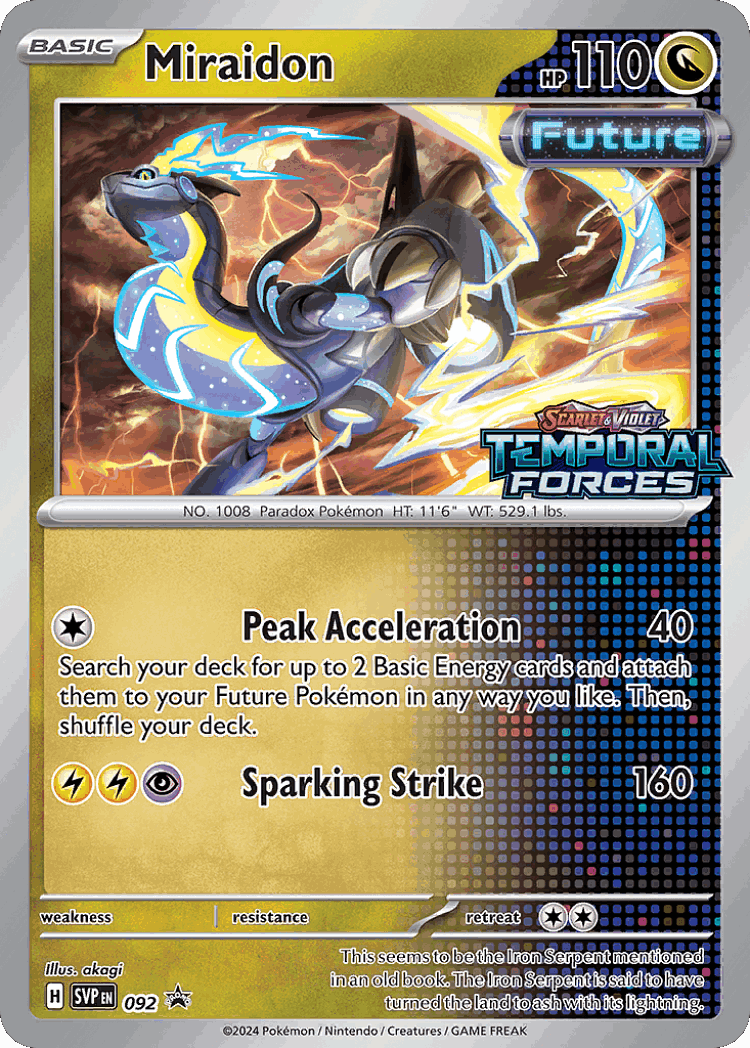 Miraidon #92 from Scarlet & Violet Black Star Promos - Promo - Illustrated by akagi
