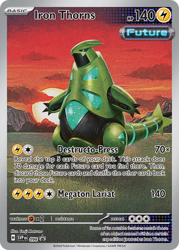 Iron Thorns #98 from Scarlet & Violet Black Star Promos - Promo - Illustrated by Tonji Matsuno
