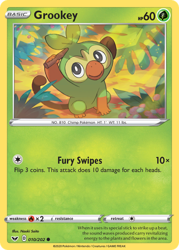 Grookey Pokémon TCG card art