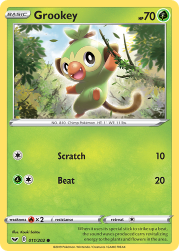 Grookey Pokémon TCG card art