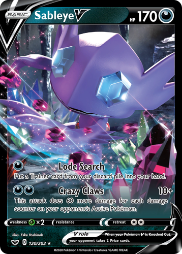Sableye V 120, Sword & Shield