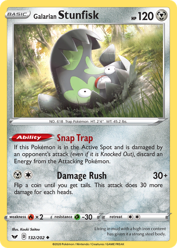 Galarian Stunfisk 132, Sword & Shield