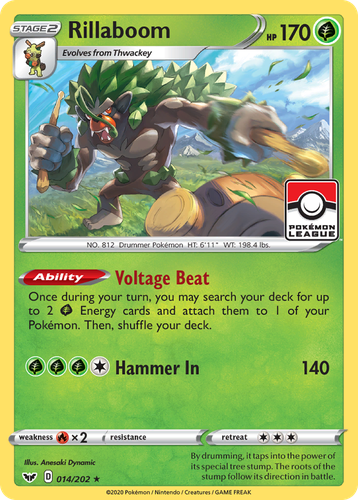 Rillaboom Pokémon TCG card art