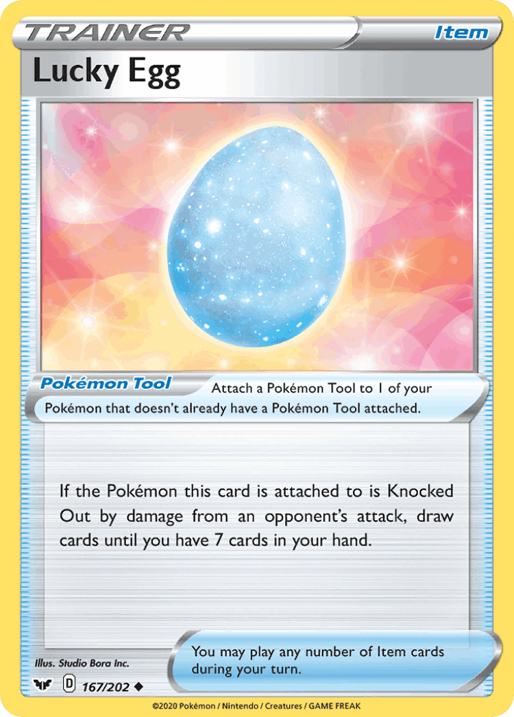 Lucky Egg #167 from Sword & Shield - Uncommon - Illustrated by Studio Bora Inc.