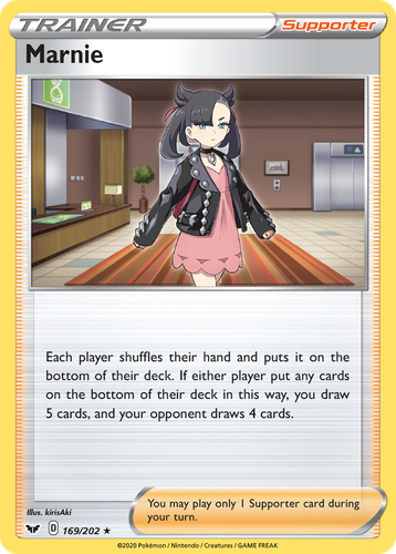 Marnie #169 from Sword & Shield - Rare Holo - Illustrated by kirisAki