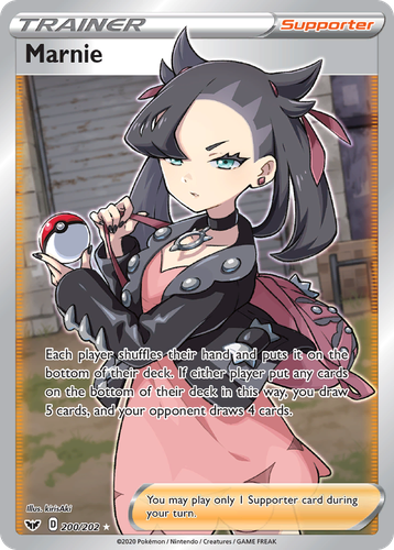 Marnie #200 from Sword & Shield - Rare Ultra - Illustrated by kirisAki