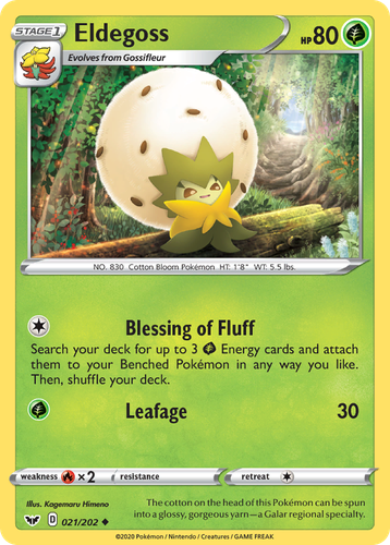 Eldegoss Pokémon TCG card art