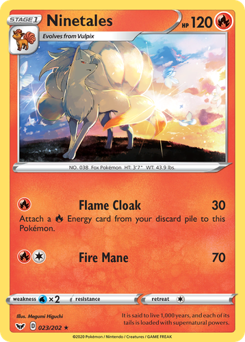 Ninetales Pokémon TCG card art