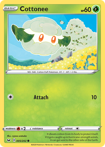 Cottonee Pokémon TCG card art