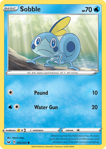 Sobble #55 from Sword & Shield - Common - Illustrated by Hitoshi Ariga