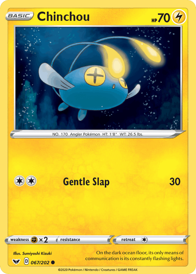Chinchou #67 from Sword & Shield - Common - Illustrated by Sumiyoshi Kizuki