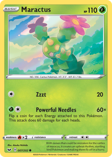 Maractus Pokémon TCG card art