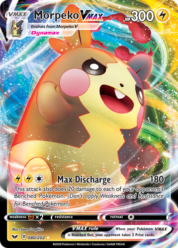 Morpeko VMAX #80 from Sword & Shield - Rare Holo VMAX - Illustrated by 5ban Graphics