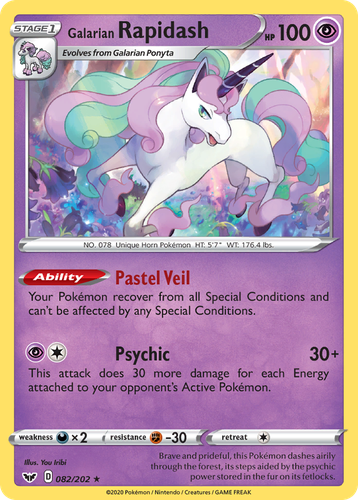 Galarian Rapidash 82, Sword & Shield