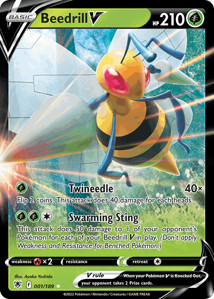Beedrill V #1 from Astral Radiance - Rare Holo V - Illustrated by Ayaka Yoshida
